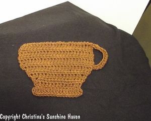 Crochet Cup a' Latte Dishcloth