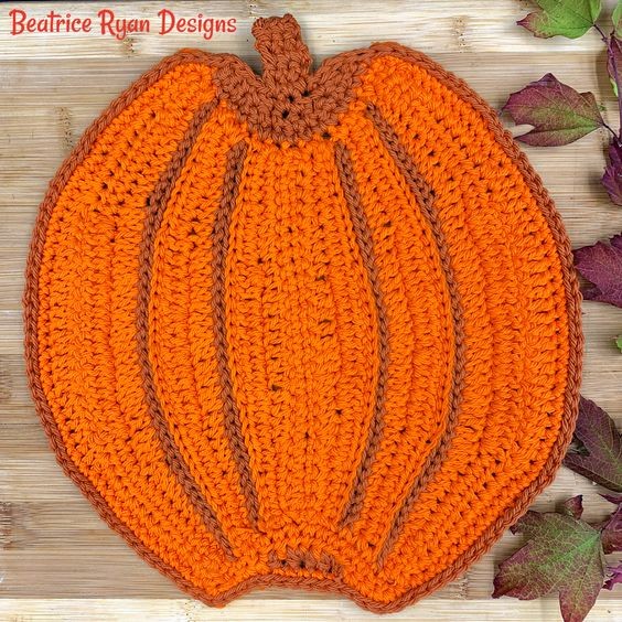 Crochet Pumpkin Dishcloth