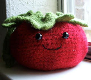 Crochet Fulled Tomato Purse