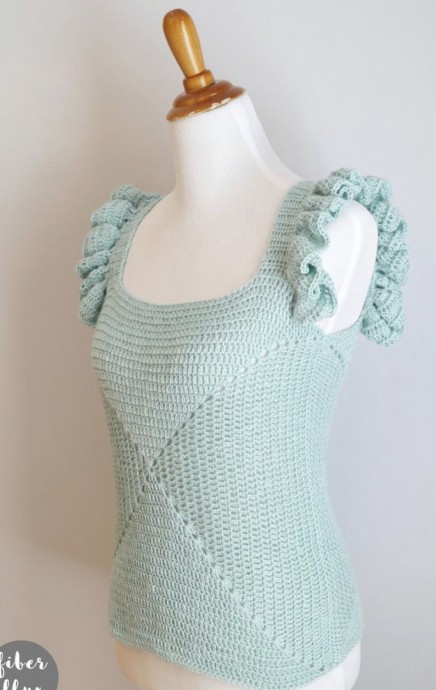 Free Crochet Pattern: Granny Ruffle Tank Top