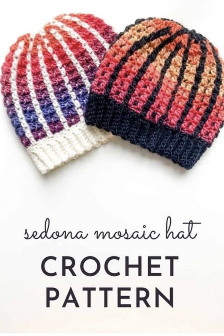 Crochet Sedona Mosaic Hat (Free Pattern)