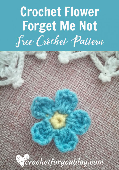 Crochet Forget Me Not Flower