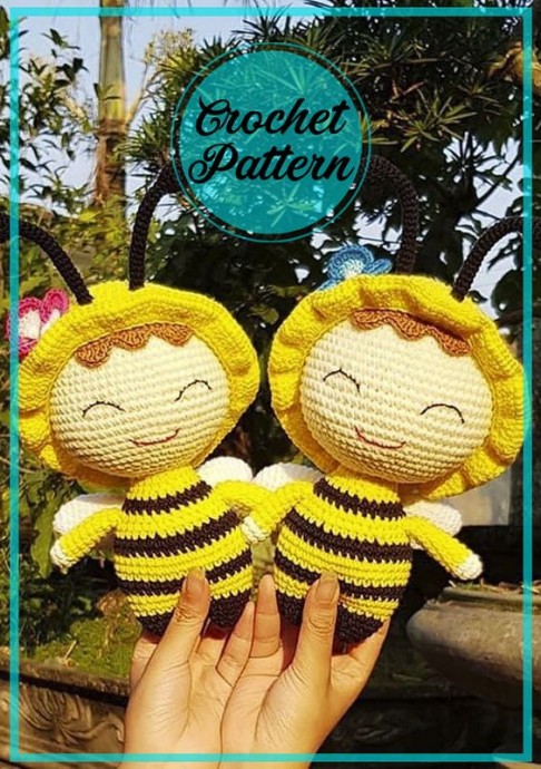 Crochet Spring Bee Doll Amigurumi