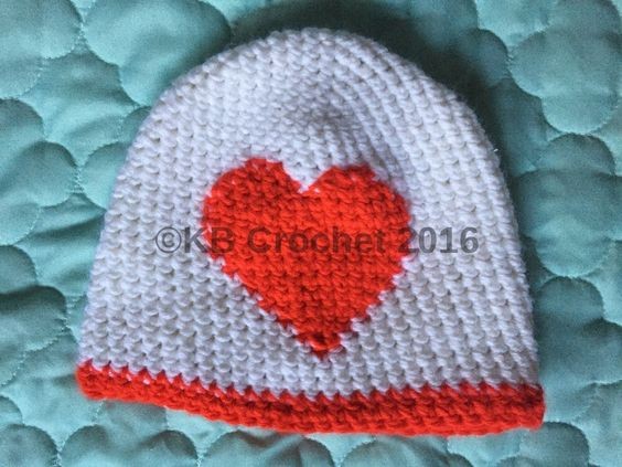 Crochet Heart Beanie