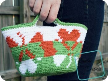 Crochet Shamrock Basket