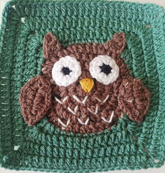 Crochet Woodland Owl Dishcloth