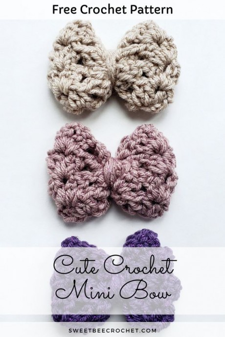 Crochet Iris Mini Bow – Free Crochet Pattern