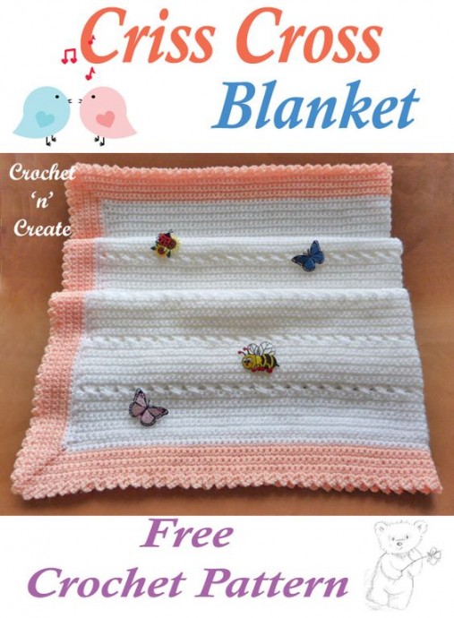 Crochet CrissCross Baby Blanket