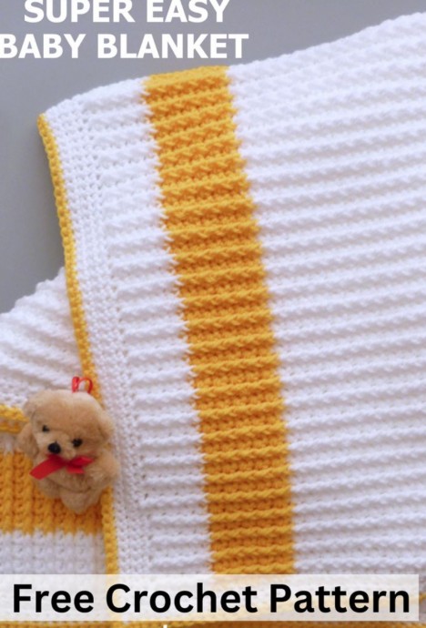 Crochet Rib Baby Blanket (Free Pattern)