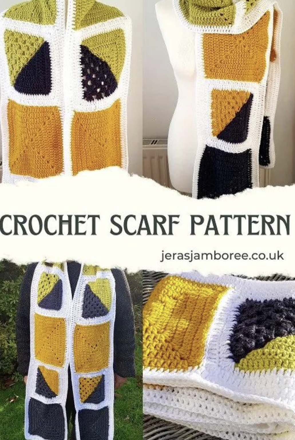 Granny Square Scarf – FREE CROCHET PATTERN — Craftorator