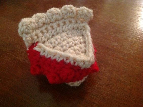 Crochet Slice of Cherry Pie Amigurumi