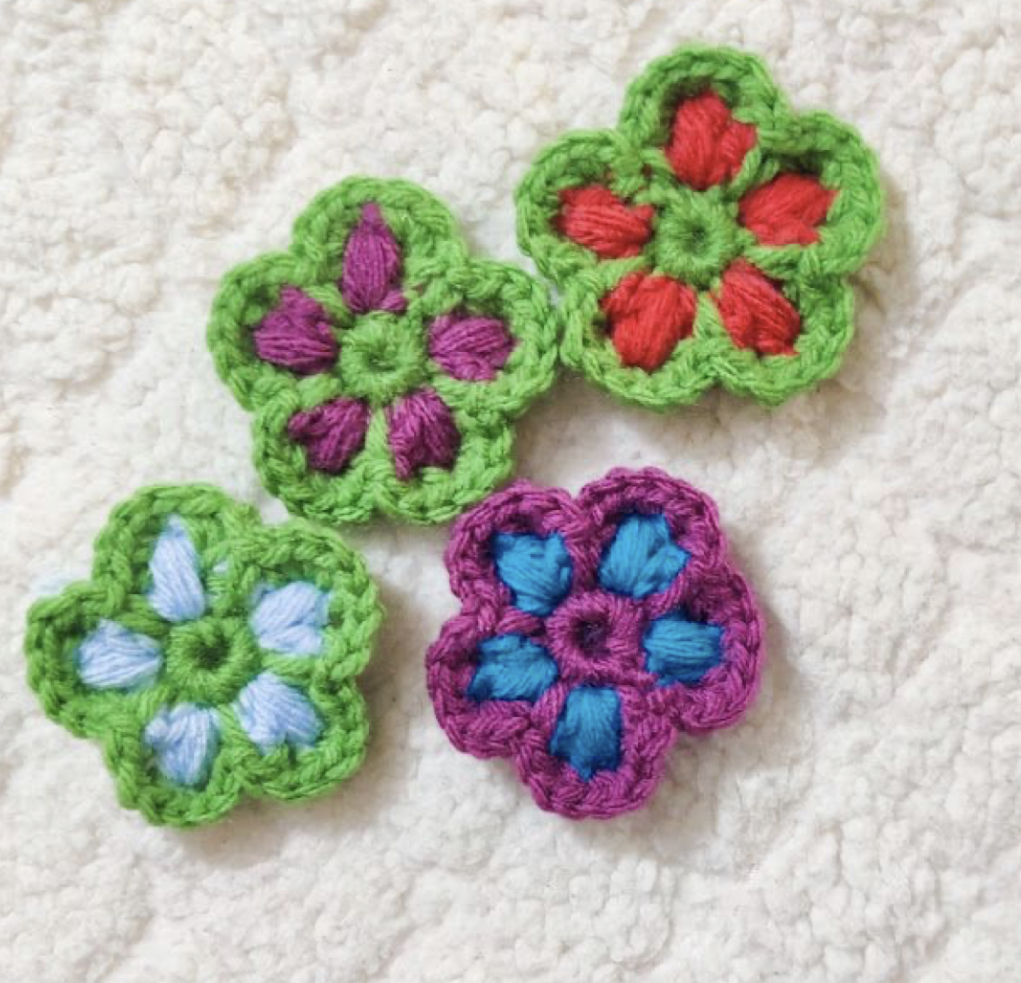 Free Puff Stitch Crochet Flower Pattern – FREE CROCHET PATTERN ...