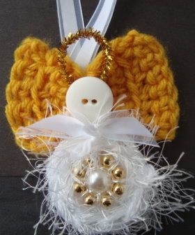 Crochet Button Angel