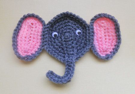 Crochet Elephant Applique