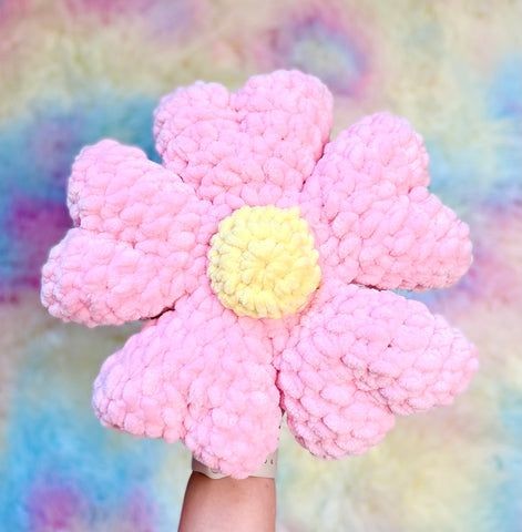 Crochet Rose Flower Plushie/Pillow