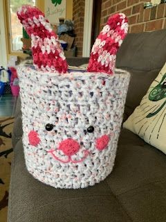 Crochet Easter Bunny Tin Cover