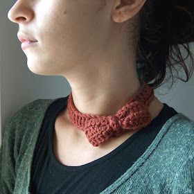 Crochet Necktie with Bow