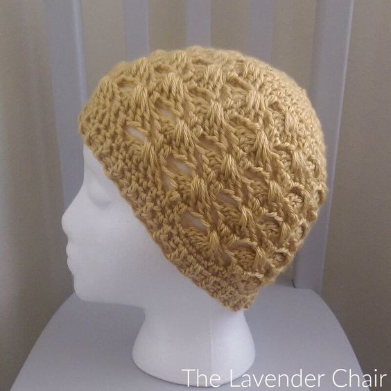 Crochet Textured Fan Beanie