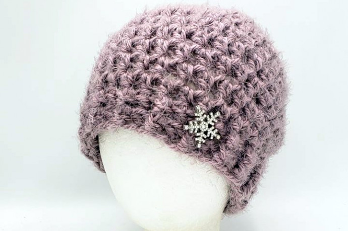 Crochet Snowflake Slouch Hat