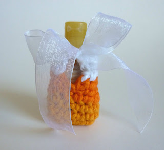 Crochet Candy Corn Hand Sanitizer Covers