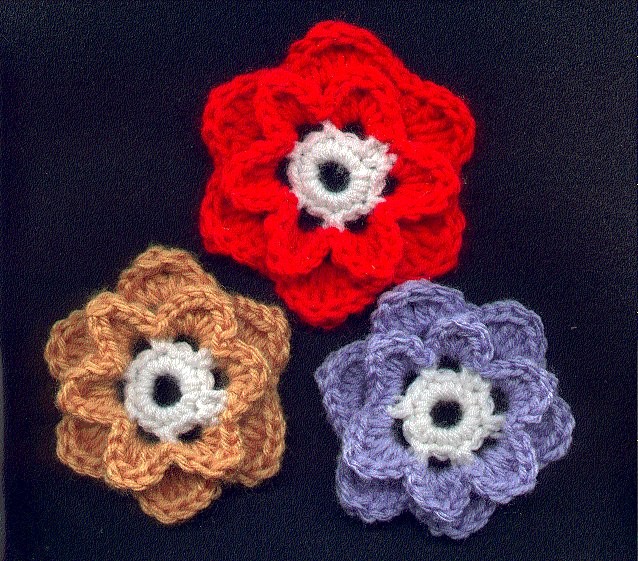 Crochet Simple Flower Fridgie