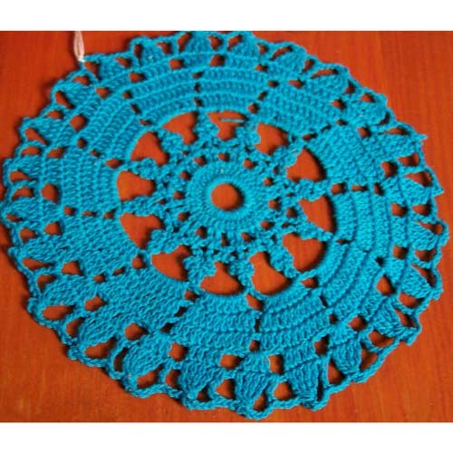 Crochet Cactus Curtain Insertion / Coaster