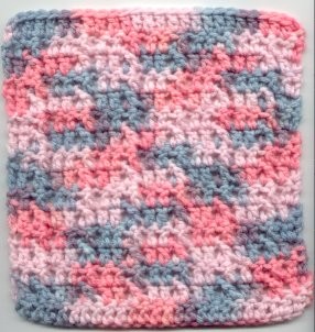 Crochet Crossing Square Dishcloth