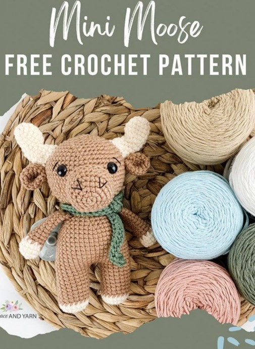 Free Crochet Mini Moose Pattern