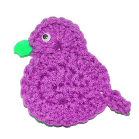 Crochet a Beautiful Bird Applique