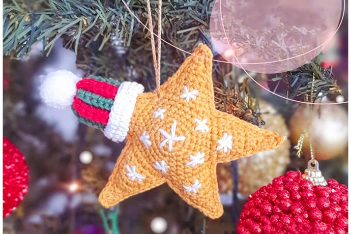 Crochet Christmas Ornaments Star Amigurumi