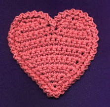 Crochet Country Heart Coaster