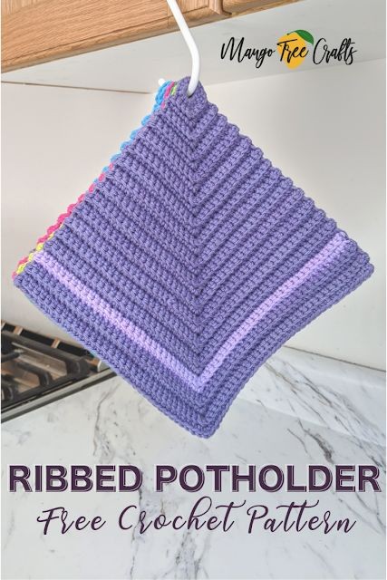 Crochet Ribbed Potholder