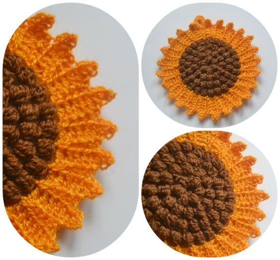 Crochet Sunflower Potholder