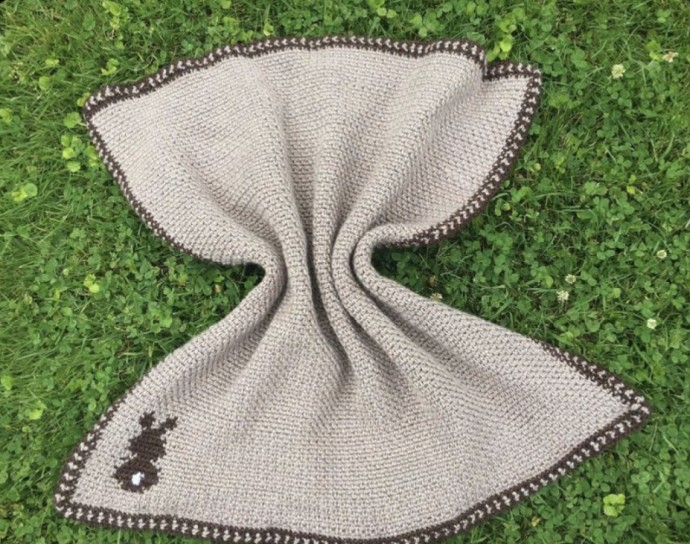 Bunny Silhouette Baby Blanket – Free Crochet Pattern