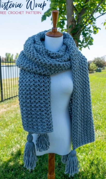 Crochet Wisteria Wrap (Free Pattern)