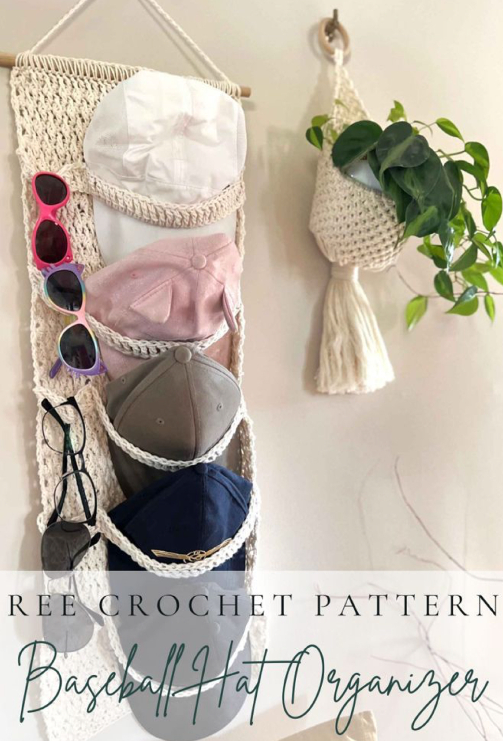 Crochet Baseball Hat Organizer FREE CROCHET PATTERN — Craftorator