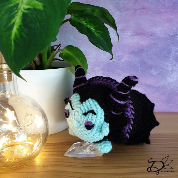 Crochet Maleficent Tsum Tsum Amigurumi Toy