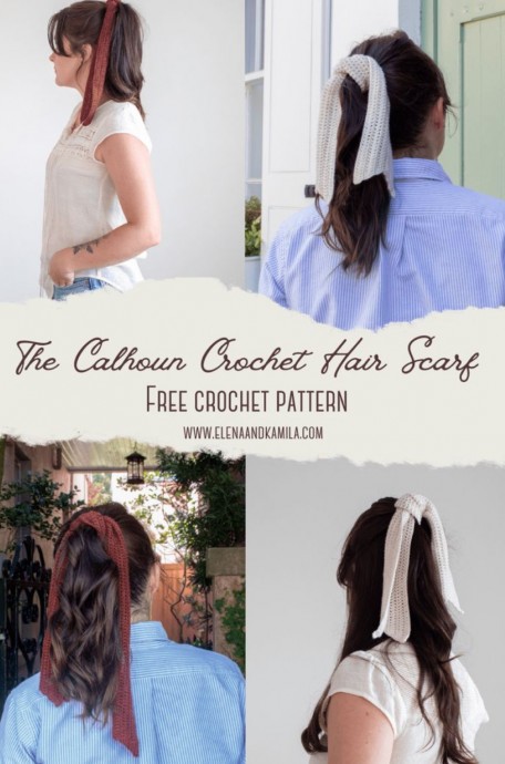 Crochet Calhoun Hair Scarf (Free Pattern)