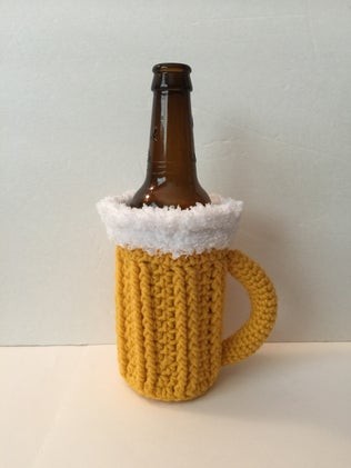 Crochet Beer Mug Cozy for Bottles