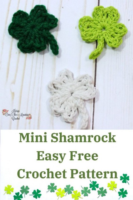 Crochet Small Shamrock Applique