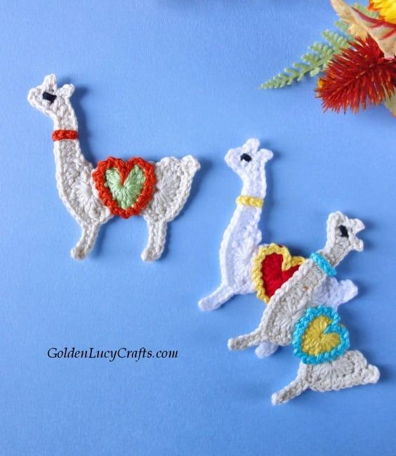 Crochet Llama Applique