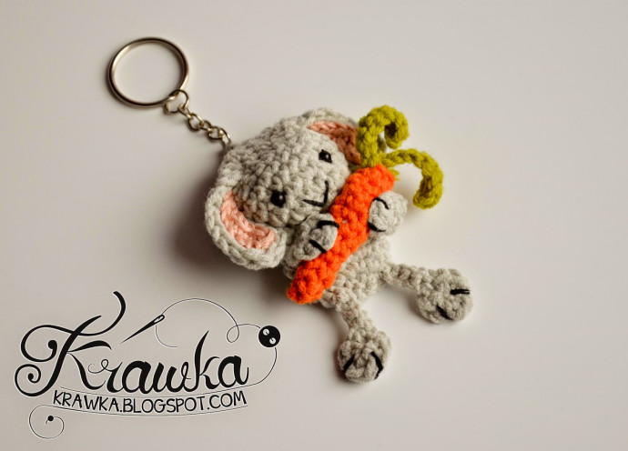 Crochet Bunny Key Chain