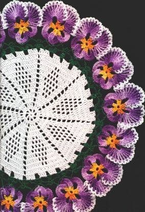 Crochet Pansy Doily