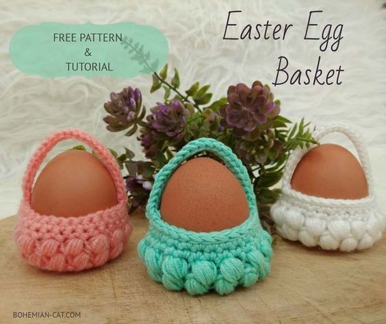 Crochet Mini Easter Egg Basket