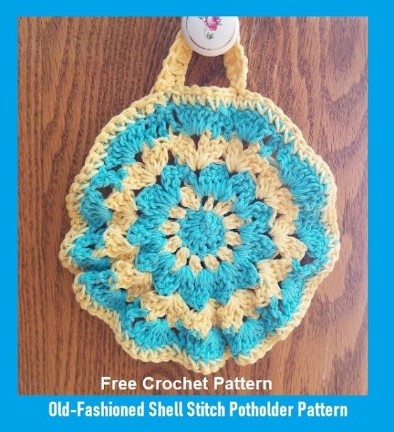 Crochet Old-Fashioned Shell Stitch Potholder