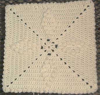 Crochet Aran Square Washcloth