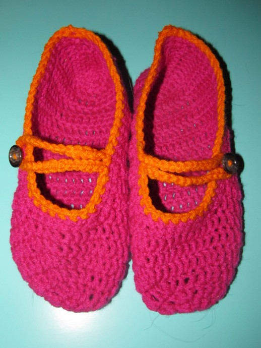 Crochet Mary Jane Slippers