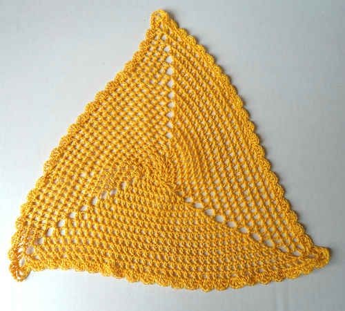 Crochet Golden Triangle Dishcloth