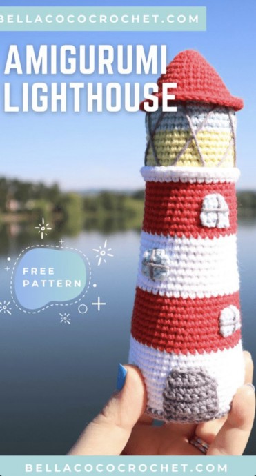 Free Amigurumi Crochet Lighthouse Pattern