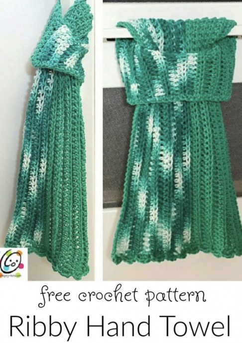 Ribby Hand Towel Free Crochet Pattern